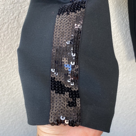 SPANX The Perfect Pant Ankle Sequin Tuxedo Skinny Black Size Small Petite - Picture 3 of 11